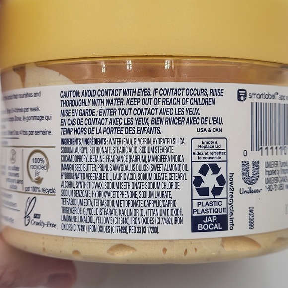 Lot of 3 Dove Exfoliating Body Polish 10.5oz. Pomegranate & Shea, Almond & Mango - Picture 7 of 7